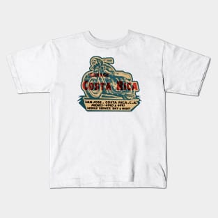 Vintage Costa Rican Moto Shop Kids T-Shirt